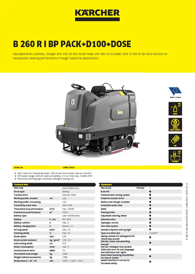 کاتالوگ اسکرابر B 260