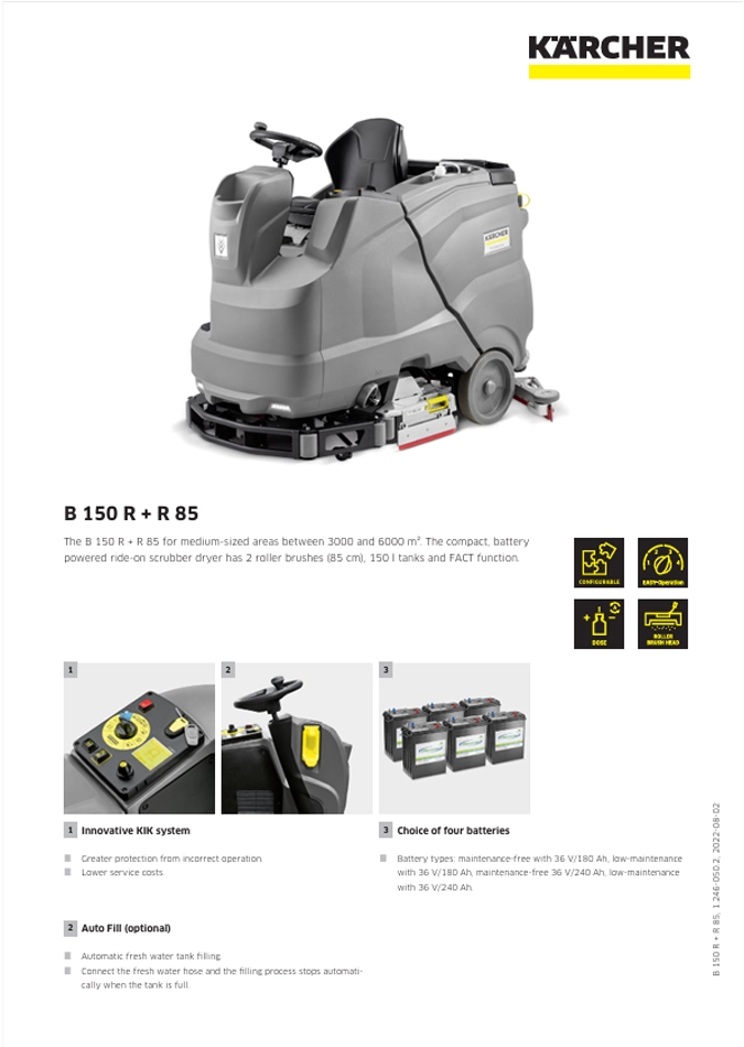 کاتالوگ اسکرابر صنعتی B 150 R