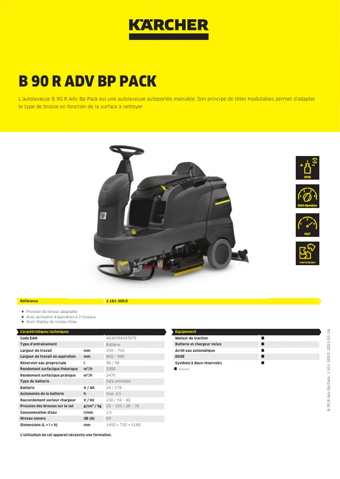 کاتالوگ اسکرابر صنعتی B90